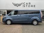 Ford Tourneo Custom 320 2.0 TDCI L2H1 8 PERS.|LEDER|CAMERA|C, Gebruikt, Blauw, Bedrijf, 1100 kg