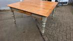 Engelse grenen vierkante eettafel 4 lades, Antiek en Kunst, Antiek | Meubels | Tafels, Ophalen