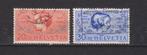 Zwitserland 316 en 317 1937, Verzenden, Gestempeld