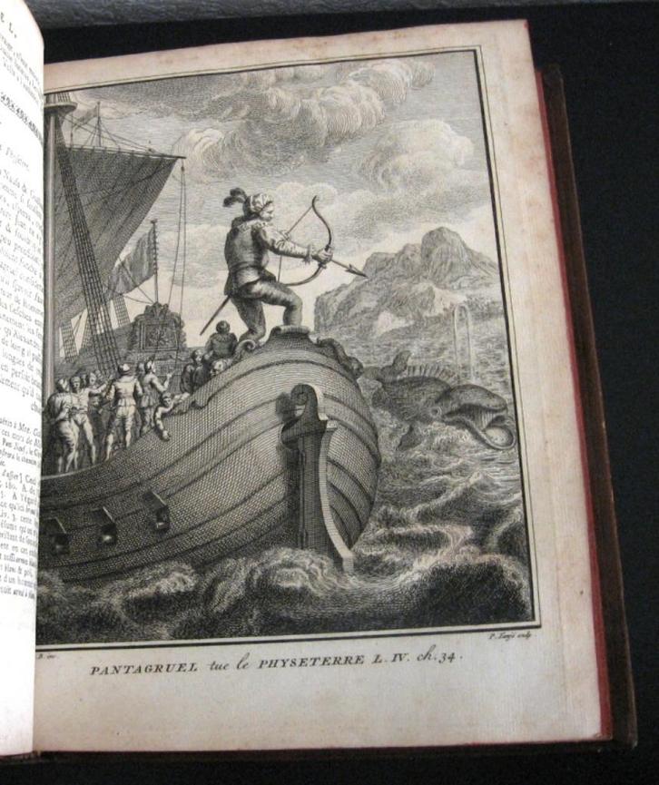 Oeuvres de Maître François Rabelais 1741 Set v 3 ill Picart, Antiek en Kunst, Antiek | Boeken en Bijbels, Ophalen of Verzenden