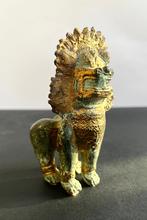 Khymer Gilt and Bronze Singha Temple Guardian Lian Statue, Ophalen of Verzenden