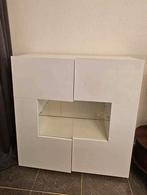 Witte Vitrinekast / Dressoir, Huis en Inrichting, Met deur(en), 100 tot 150 cm, Zo goed als nieuw, Glas