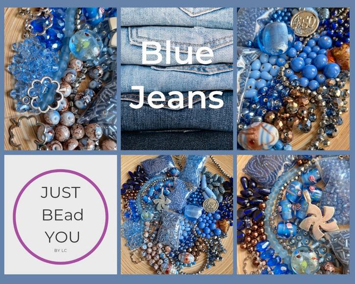 Kralenbox Blue Jeans, Hobby en Vrije tijd, Kralen en Sieraden maken, Nieuw, Kraal, Ophalen of Verzenden