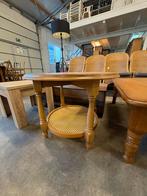 Mooie houten salontafel, Minder dan 45 cm, Minder dan 55 cm, Gebruikt, Rond