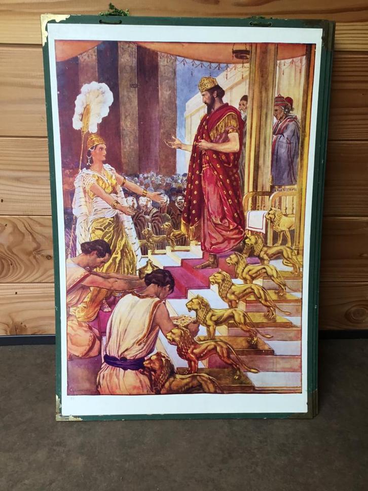 Antieke Schoolplaten Bijbelse Taferelen, Antiek en Kunst, Antiek | Schoolplaten, Geschiedenis, Ophalen