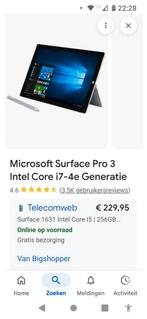 Surface Pro 3 i7 8 gb 256 ssd, Computers en Software, Windows Tablets, Ophalen of Verzenden, Zo goed als nieuw, 12 inch