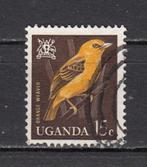 Uganda met een vogel Oranje Wever motief, Postzegels en Munten, Postzegels | Afrika, Overige landen, Verzenden, Gestempeld