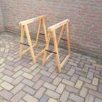 stevige houten schraag te koop (2 stuks), Doe-het-zelf en Verbouw, Werkbanken, Ophalen, Gebruikt, 70 tot 120 cm, Inklapbaar