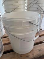20 Liter emmers met deksel wit, Doe-het-zelf en Verbouw, Ophalen, Gebruikt