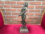 oud bronzen beeld, Cleopatra met staf, Antiek en Kunst, Ophalen of Verzenden