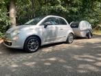 Fiat 500 0.8 C 2012 Grijs, Auto's, Cabriolet, Leder en Stof, Origineel Nederlands, Overige kleuren