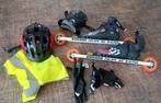 Complete set rollerski (roller skeelers) maat 44, Ophalen, Zo goed als nieuw, Inline skates 4 wielen, Overige merken
