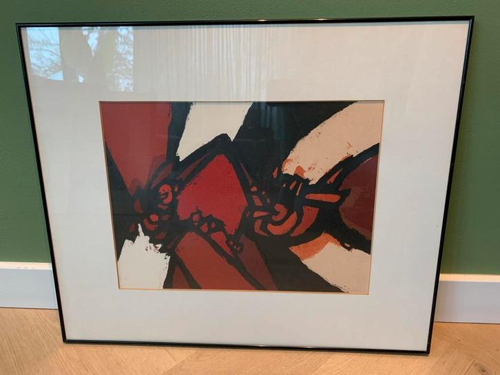 Fon Klement - Exister zeefdruk, 1970, Antiek en Kunst, Kunst | Schilderijen | Abstract, Ophalen