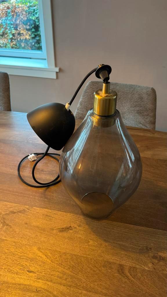 HOLMEJA + SKAFTET Hanglamp - Stijlvol Design, Huis en Inrichting, Lampen | Hanglampen, Zo goed als nieuw, Minder dan 50 cm, Glas