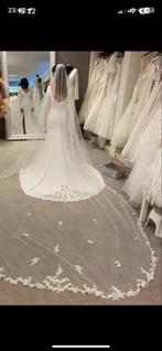 Witte trouwjurk incl. sluier, Ophalen of Verzenden, Zo goed als nieuw, Wit, Trouwjurk