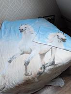 Dekbedovertrek 1-persoons - Paardenprint, Ophalen of Verzenden, Gebruikt, Eenpersoons, Dekbedovertrek