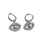 Gepolijst RVS - Oorringen met Oog van Horus Hanger - Dames, Sieraden, Tassen en Uiterlijk, Met kristal, Overige materialen, Hangers