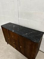 Wandkast Japandi Mangohout Marmer Dressoir, Ophalen of Verzenden, Zo goed als nieuw, X, Minder dan 100 cm
