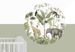 Muurcirkel jungle dieren voor de kinderkamer of babykamer, Verzenden, Nieuw, Wanddecoratie