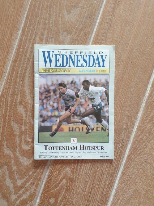 Sheffield Wednesday - Tottenham Hotspur.  1988 .Lees info !!, Verzamelen, Sportartikelen en Voetbal, Zo goed als nieuw, Ophalen of Verzenden