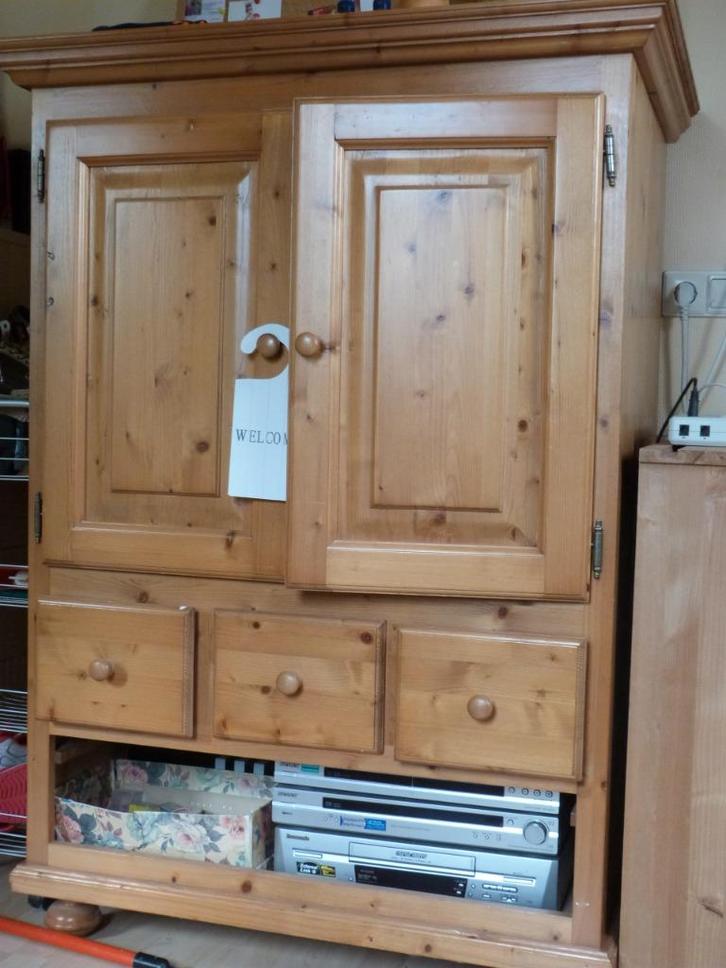 Grenen kast, Huis en Inrichting, Kasten | Kledingkasten, Gebruikt, 100 tot 150 cm, 50 tot 100 cm, 50 tot 75 cm, Met lade(s), Met deur(en)