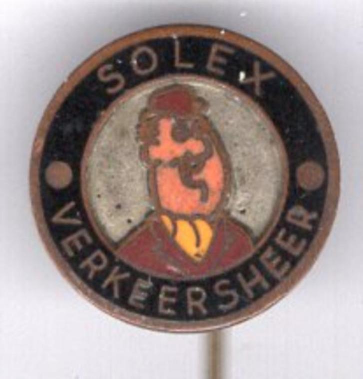 SOLEX verkeersheer koper rijwielen speldje ( G_183 ), Verzamelen, Speldjes, Pins en Buttons, Zo goed als nieuw, Speldje of Pin