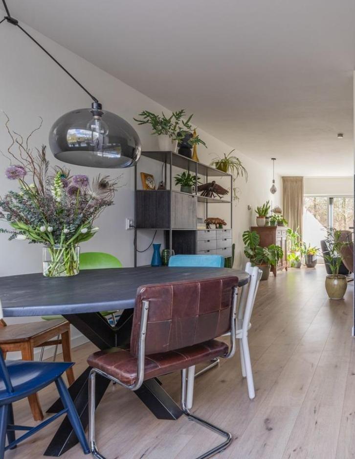 Hanglamp met knikarm, zgan!!, Huis en Inrichting, Lampen | Hanglampen, Zo goed als nieuw, 75 cm of meer, Kunststof, Metaal, Ophalen of Verzenden