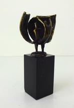 Bronzen beeldje van drie figuren met ronde vlakken 3812-b, Ophalen of Verzenden, Brons