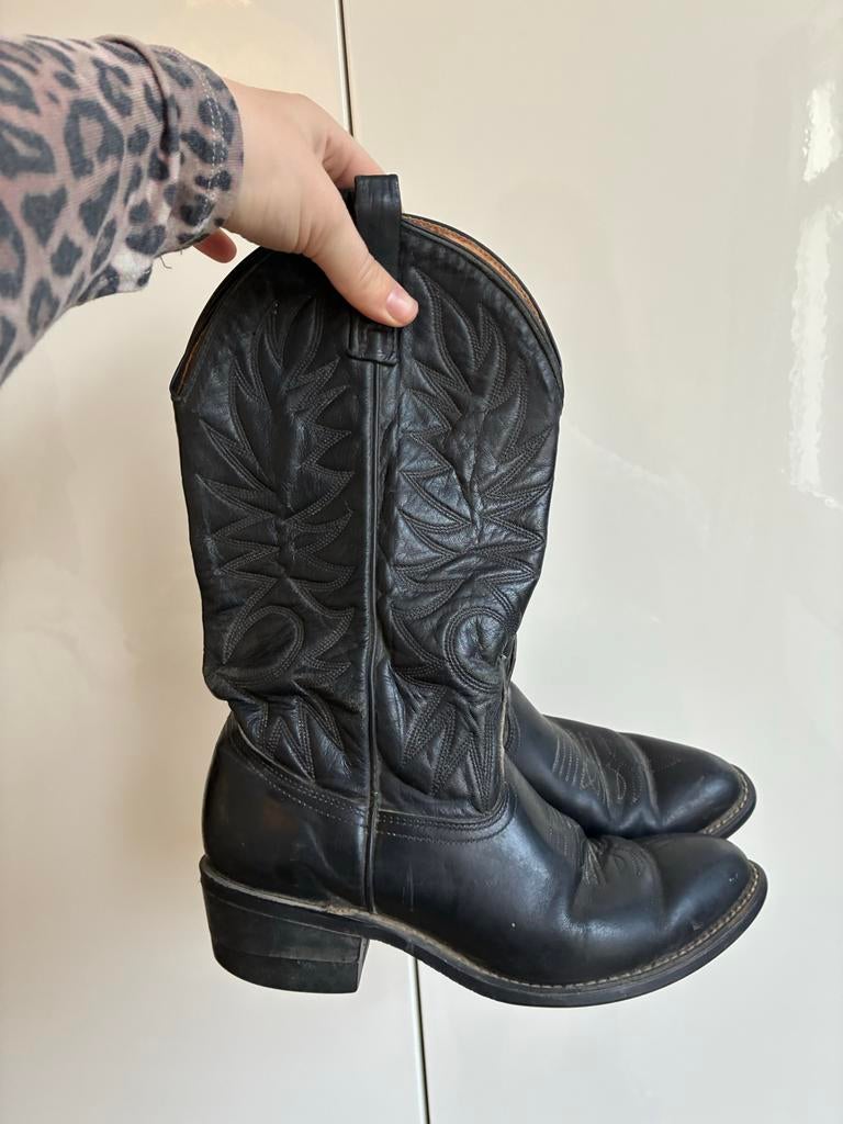 Stoere zwarte cowboylaarzen maat 41, Ophalen of Verzenden, Gedragen, Zwart