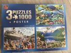 Drie puzzels, Hobby en Vrije tijd, Denksport en Puzzels, Ophalen, 500 t/m 1500 stukjes, Zo goed als nieuw