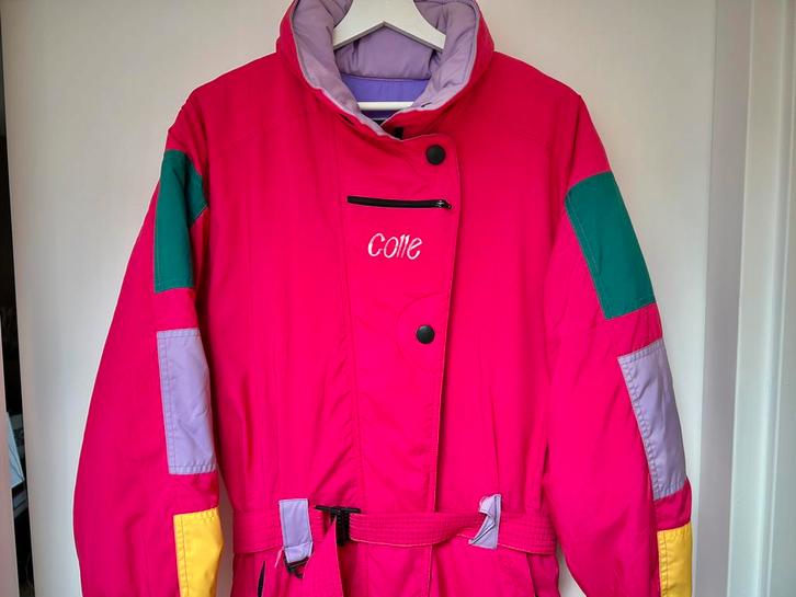 ZGAN Roze Retro Vintage Fout Skipak 36 S (M), Kleding | Dames, Wintersportkleding, Zo goed als nieuw, Pak, Maat 36 (S), Ophalen of Verzenden