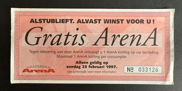 Voetbal  GRATIS ARENA   Ajax - Feyenoord  23-02-1997 beschikbaar voor biedingen