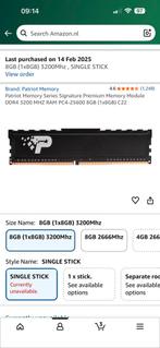 8GB DDR4 3200MHz RAM - Zo goed als nieuw!, Computers en Software, RAM geheugen, DDR4, 8 GB, Ophalen of Verzenden, Zo goed als nieuw