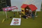 Schleich paardenfarm 42334 met Scheich dieren, ruiters enz, Ophalen of Verzenden, Gebruikt