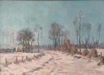 Wintersdorpgezicht omgeving David Schulman.1881-1966, Antiek en Kunst, Ophalen of Verzenden