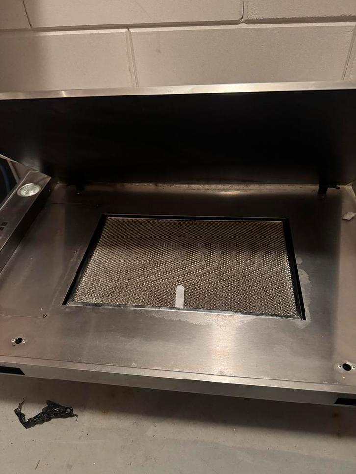 Gratis NOVY Afzuigkap (RVS) - Werkt!, Witgoed en Apparatuur, Afzuigkappen, Gebruikt, Inbouw, Vlakschermkap, 200 tot 400 m³ per uur