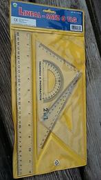 tekenspullen schoolspullen Liniaal gradenboog driehoek nieuw, Diversen, Schoolbenodigdheden, Ophalen of Verzenden, Nieuw