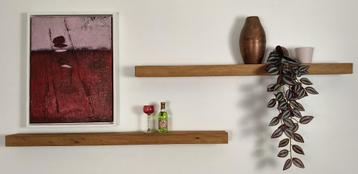 Set van 2 zwevende wandplanken eiken - 80 cm #WPS1 beschikbaar voor biedingen