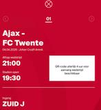 Ajax - Twente vak 428 rij 15, Tickets en Kaartjes, Eén persoon, April