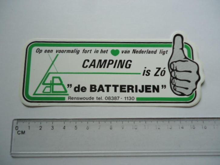 sticker oud Renswoude camping camper caravan kamperen auto, Verzamelen, Stickers, Zo goed als nieuw, Bedrijf of Vereniging, Verzenden