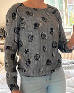 Shirt met lange mouwen, Blauw, Ophalen of Verzenden, Maat 36 (S), Gedragen