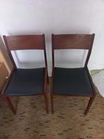 2 oude houten stoelen, Twee, Gebruikt, Ophalen of Verzenden, Bruin