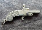 Antiek MINI MINIATUUR Penvuur Pistool Pistooltje Hert Konijn, Ophalen of Verzenden