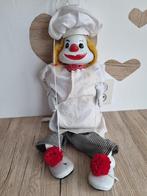 Prachtige Vintage Marionet Pop Chef Kok Stof en Porselein, Verzamelen, Poppen, Ophalen of Verzenden, Zo goed als nieuw, Pop