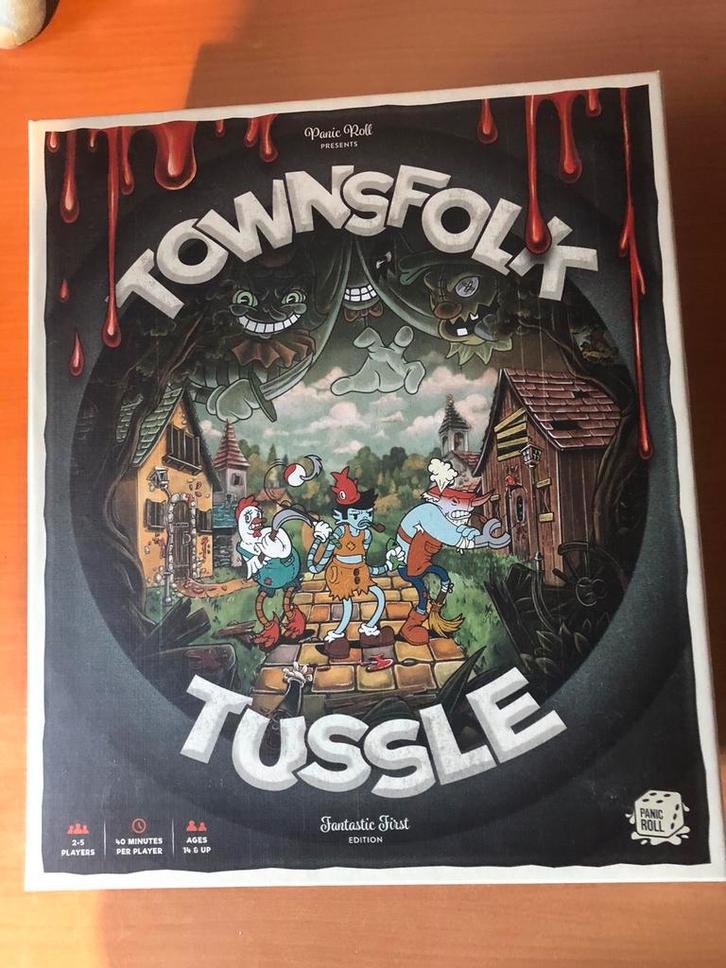 Townfolk Tussle (1e Editie), Hobby en Vrije tijd, Gezelschapsspellen | Bordspellen, Zo goed als nieuw, Ophalen of Verzenden