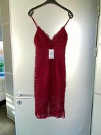 J593 Nieuw: Bardot mt 34=XS jurk feest jurkje cocktail gala, Kleding | Dames, Nieuw, Ophalen of Verzenden, Knielengte, Bardot