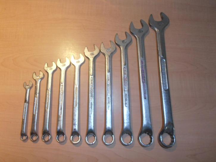 Zgan GEDORE steek-ringsleutel set sleuteltype No.1B., Doe-het-zelf en Verbouw, Gereedschap | Handgereedschap, Zo goed als nieuw