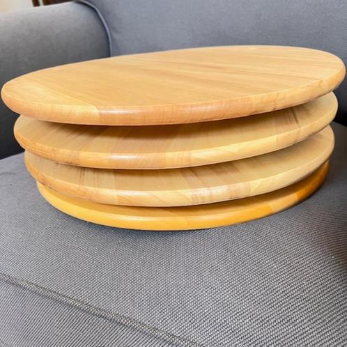 4 IKEA draaiplateau's van massief hout, Diversen, Overige Diversen, Nieuw, Ophalen