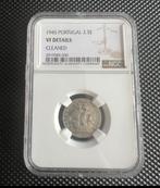 1945 Portugal Republic zeldzame 2,5 Escudo zilveren munt, Ophalen of Verzenden, Overige landen
