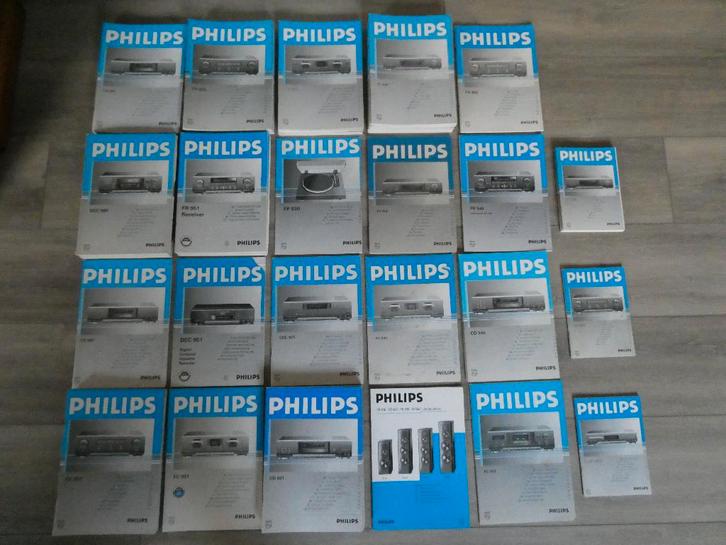 Originele handleidingen Philips 900 series, nette staat, Audio, Tv en Foto, Versterkers en Receivers, Zo goed als nieuw, 120 watt of meer
